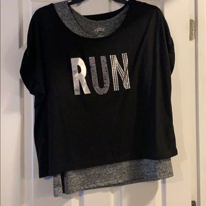 2 piece exercise shirt